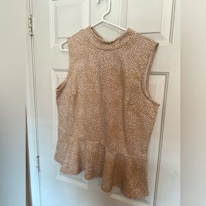 Banana Republic giraffe print peplum top